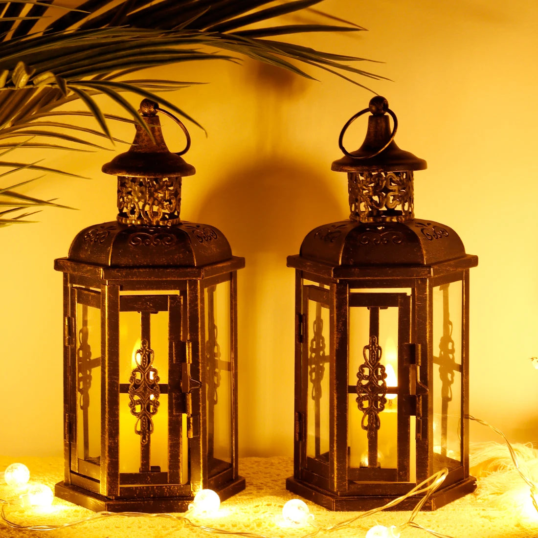Vintage Nordic Candle Lantern Charm