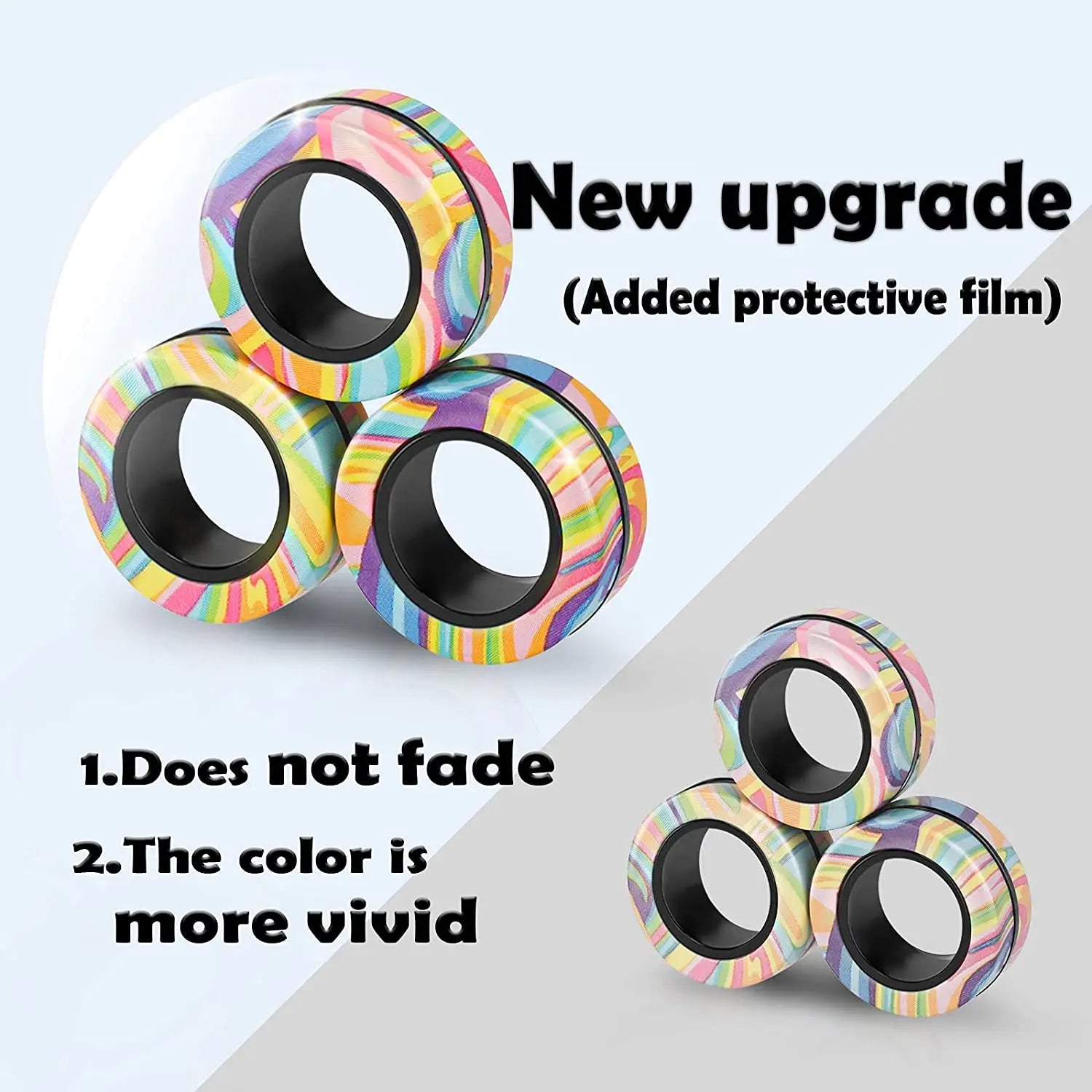 CalmSpin Fidget Magnetic Ring Set