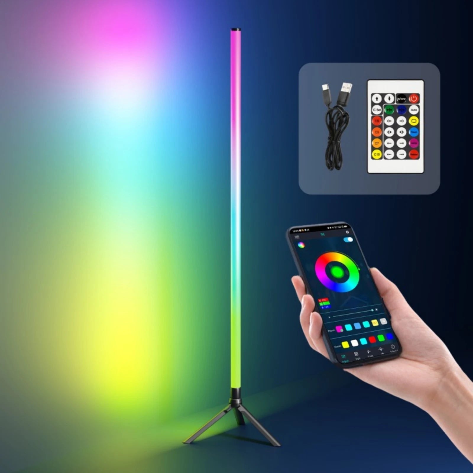 VividGlow Corner RGB Floor Lamp