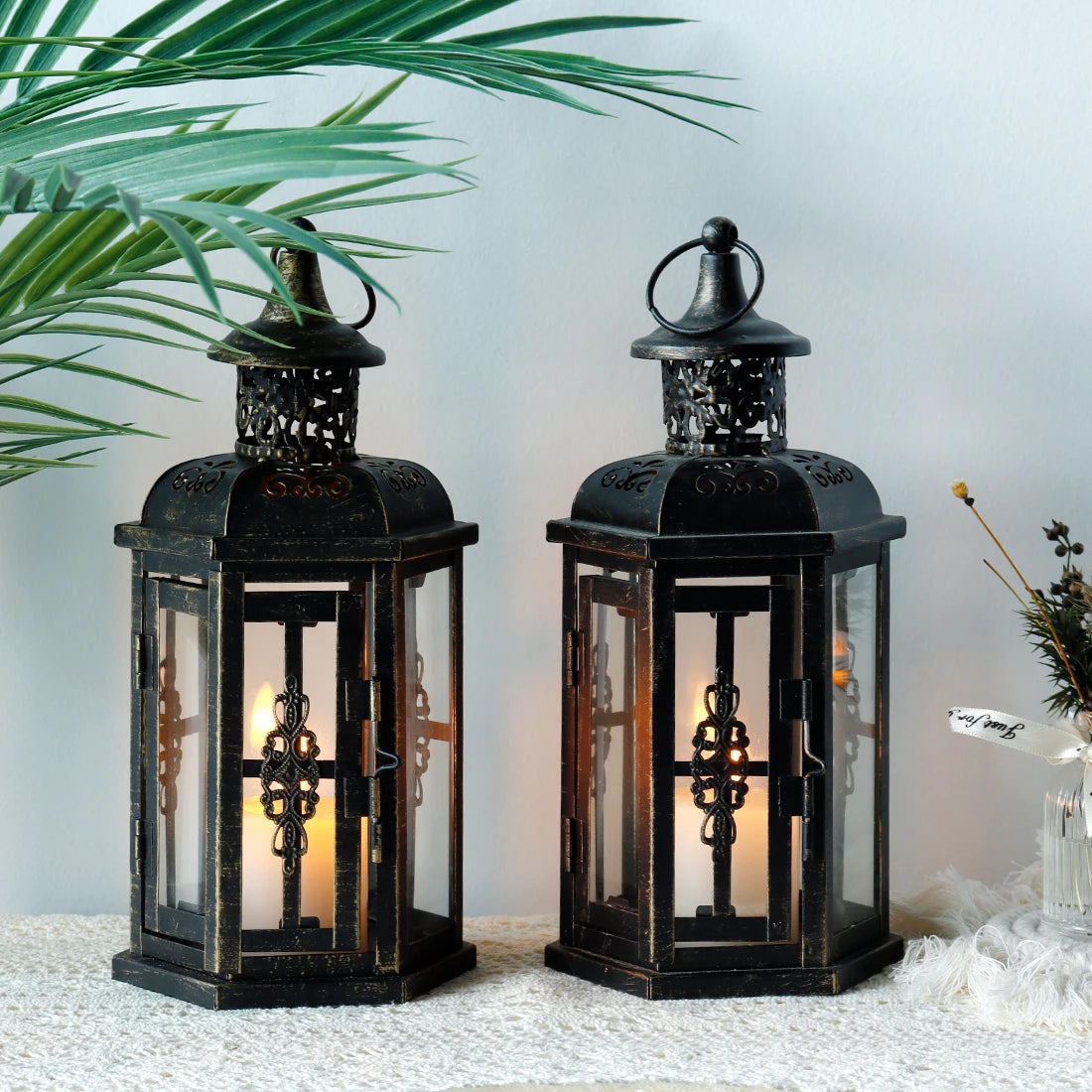 Vintage Nordic Candle Lantern Charm