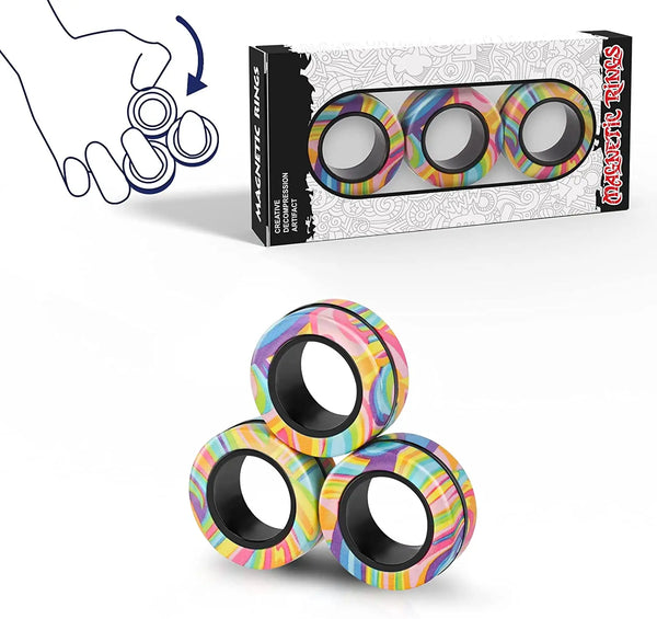 CalmSpin Fidget Magnetic Ring Set