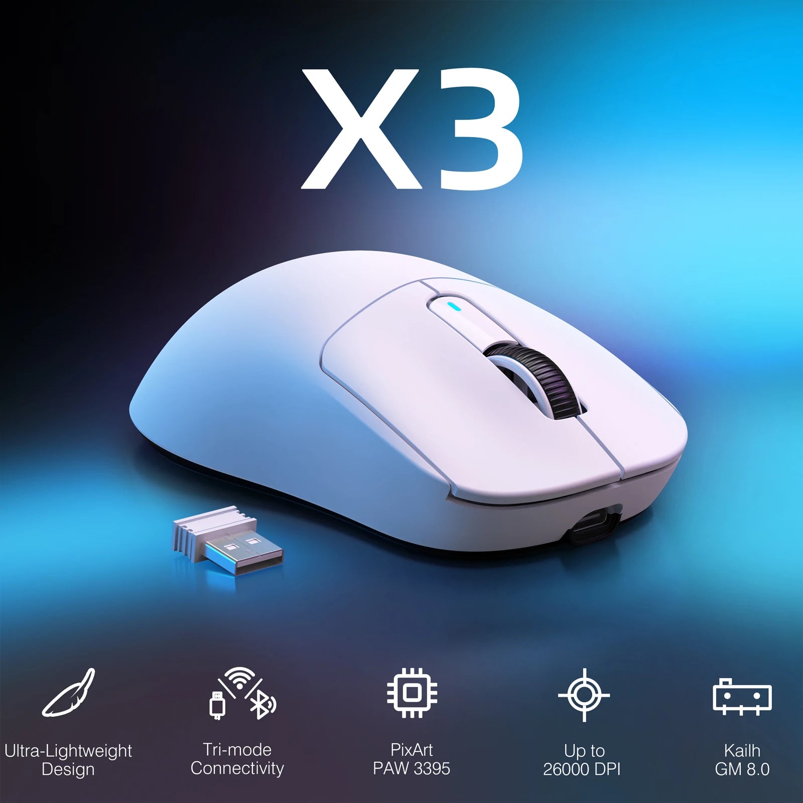 GlidePro Wireless Comfort Gaming Mouse